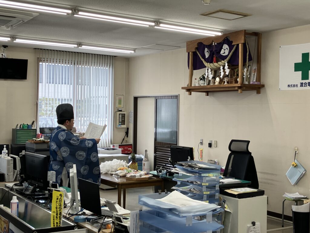 安全祈願祭中の様子