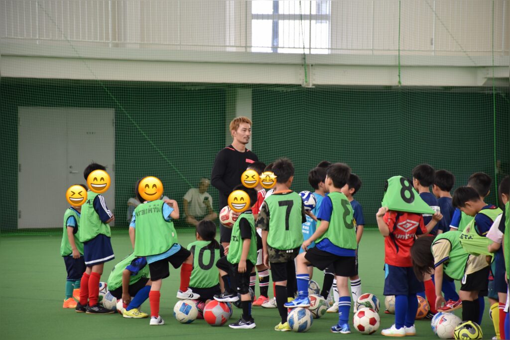 家長選手と子供たちの体験中の様子
